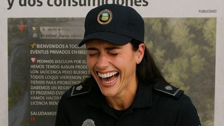 Imagen subida a sus redes por la Policía Local de Sant Josep