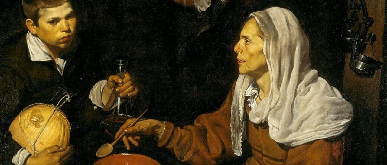 Vieja friendo huevos, Diego Velázquez, 1618 (Scottish National Gallery)