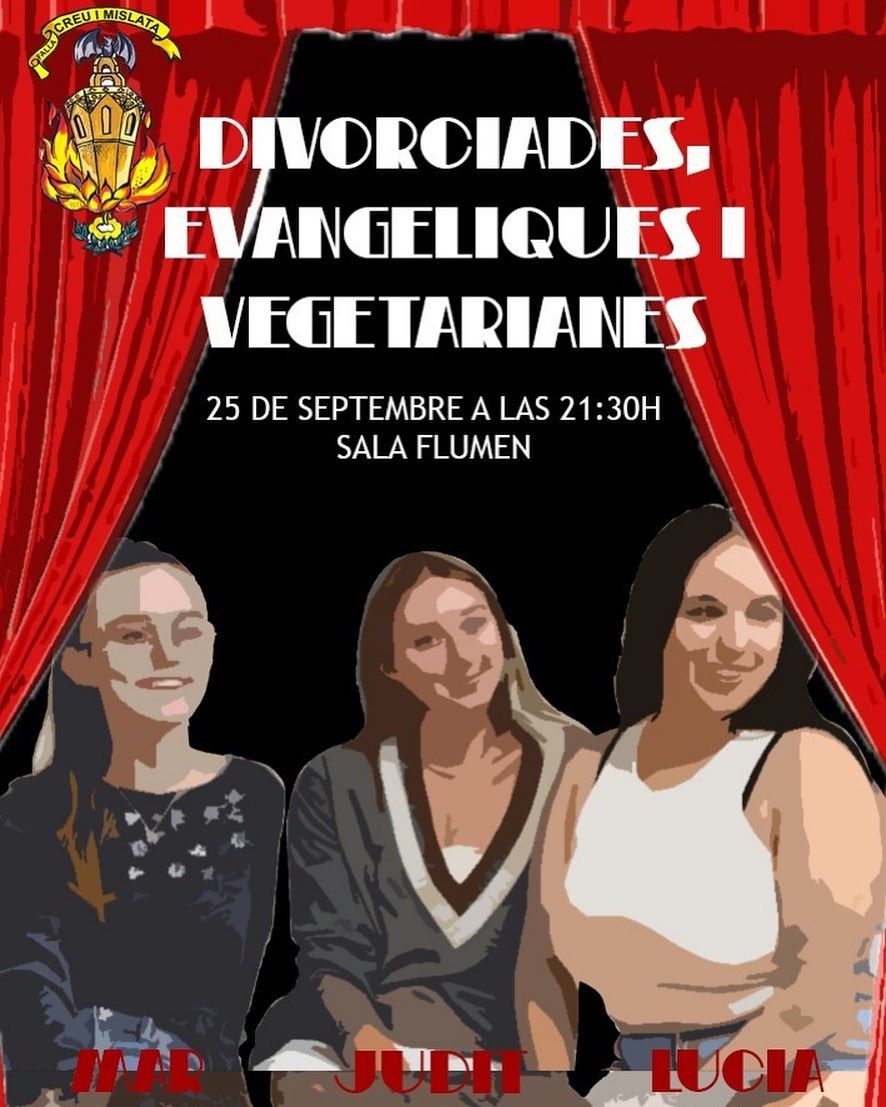 Cartel anunciador de la representación de Creu i Mislata