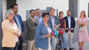 La ministra de vivienda, Isabel Rodríguez, este jueves en Olivenza