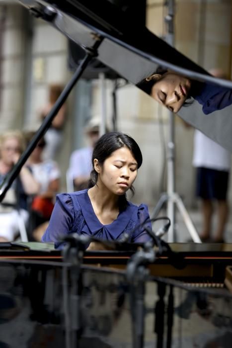 Maratón de piano en el Paseo de Begoña de Gijón