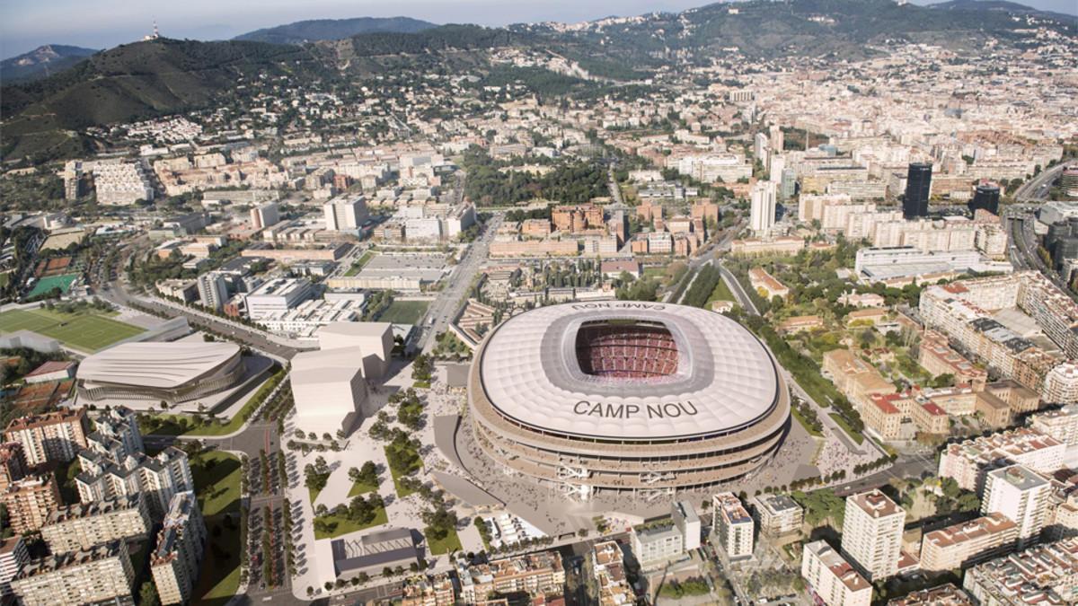 Imagen virtual del Camp Nou tras la remodelación con el proyecto 'Espai Barça'