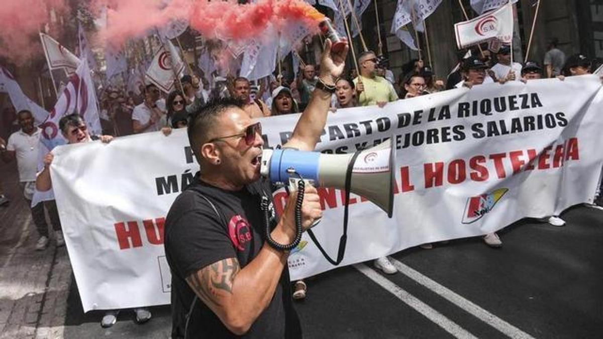 Manifestación por el Primero de Mayo.