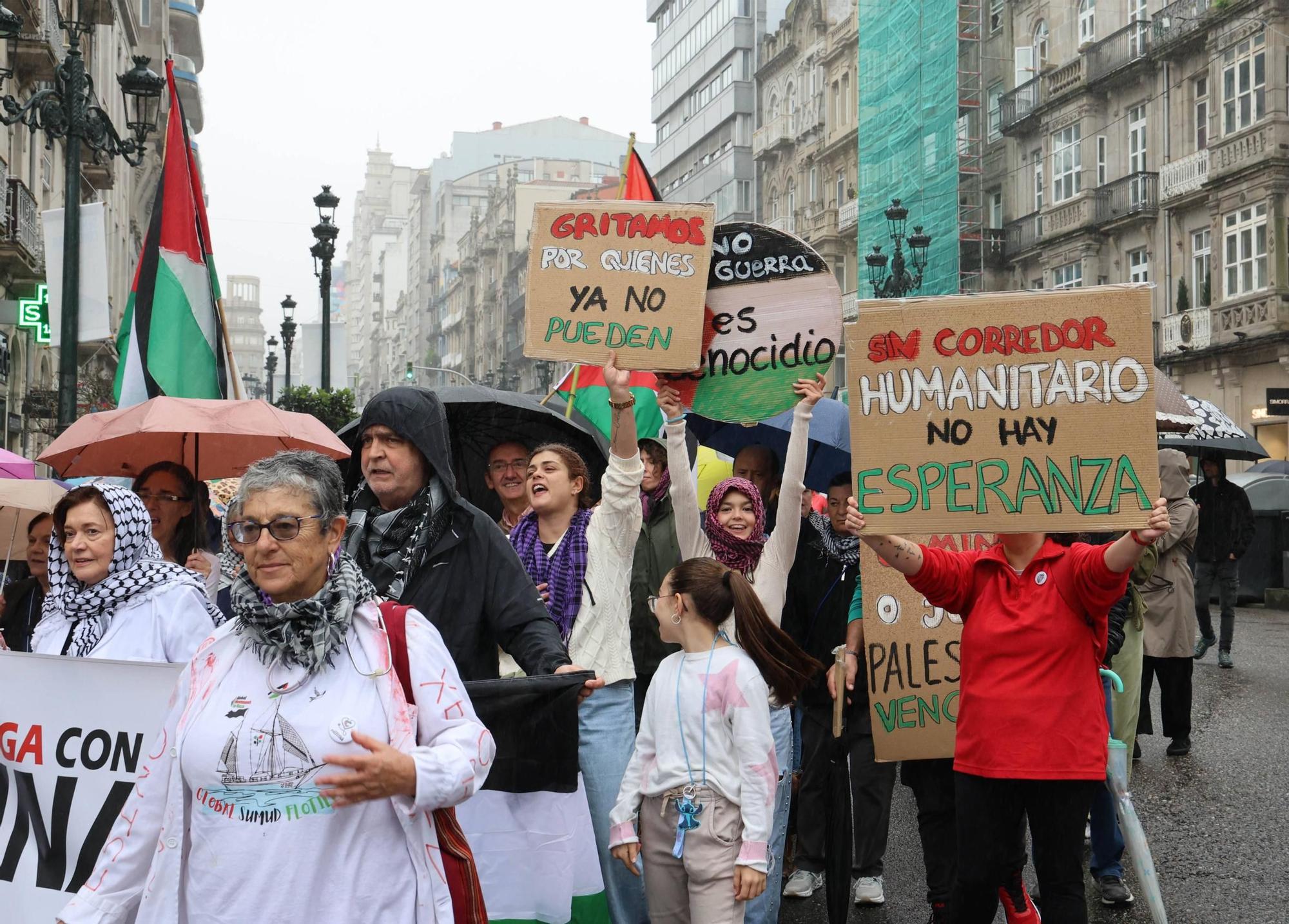 «Vigo con Palestina»: miles de personas toman la ciudad una vez más contra el genocidio