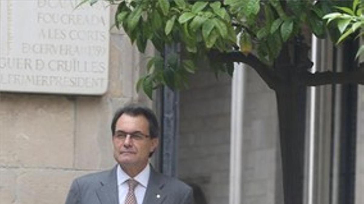 Artur Mas, en el Palau de la Generalitat