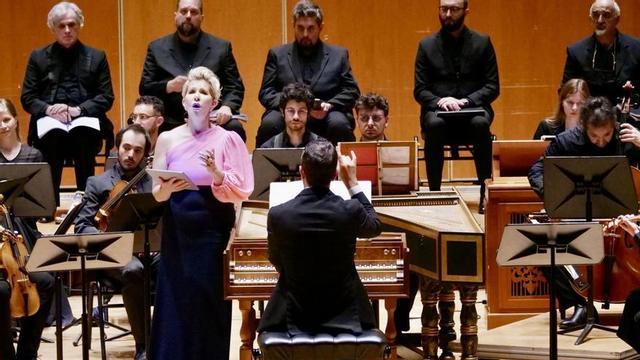 Joyce DiDonato, ayer, en el Auditorio, en su actuación con «Il Pomo d’Oro». | PABLO RODRÍGUEZ PIQUERO
