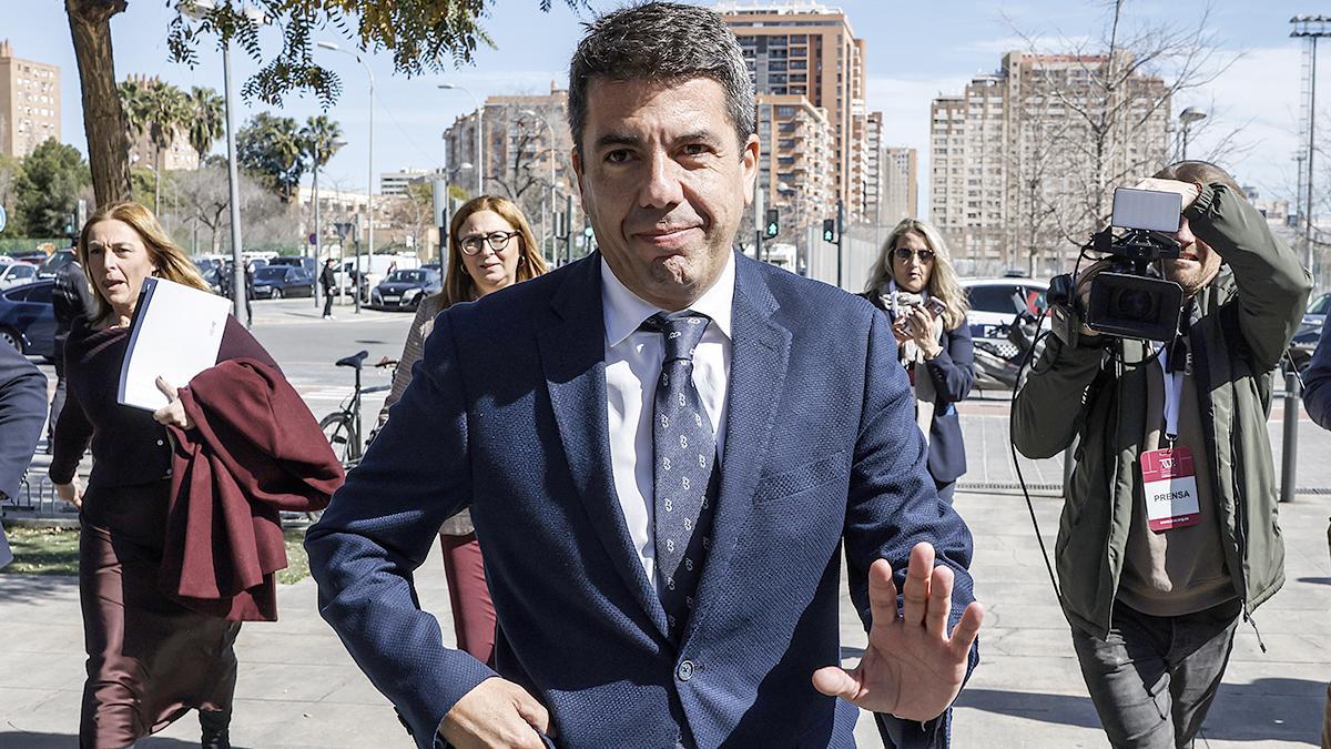 Mazón assegura que va arribar a les 20.28 hores al Cecopi el dia de la dana