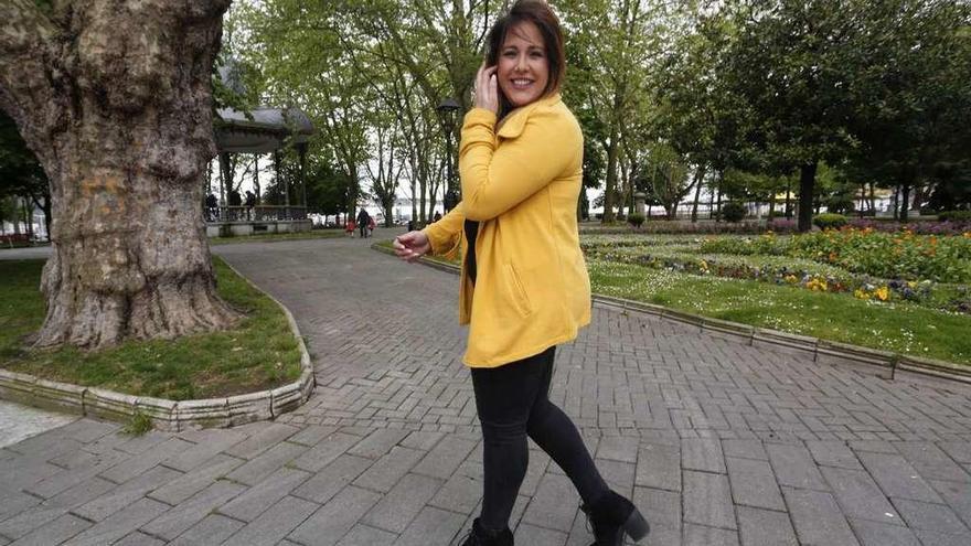 Laura Serdio, ayer, en el parque del Muelle.