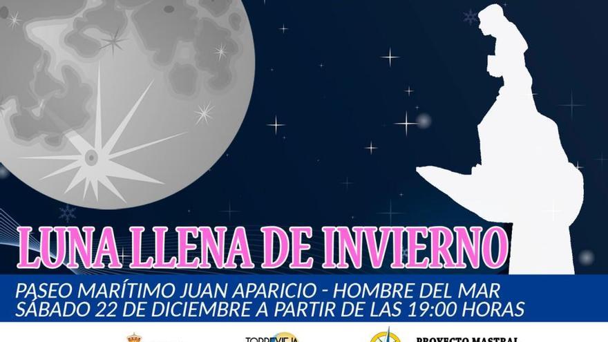 Observación de la primera luna llena de invierno en Torrevieja