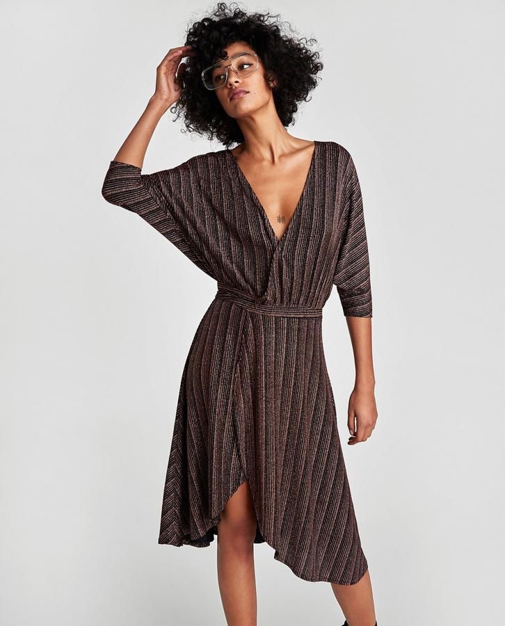 Vestido de manga corta de Zara para Navidad