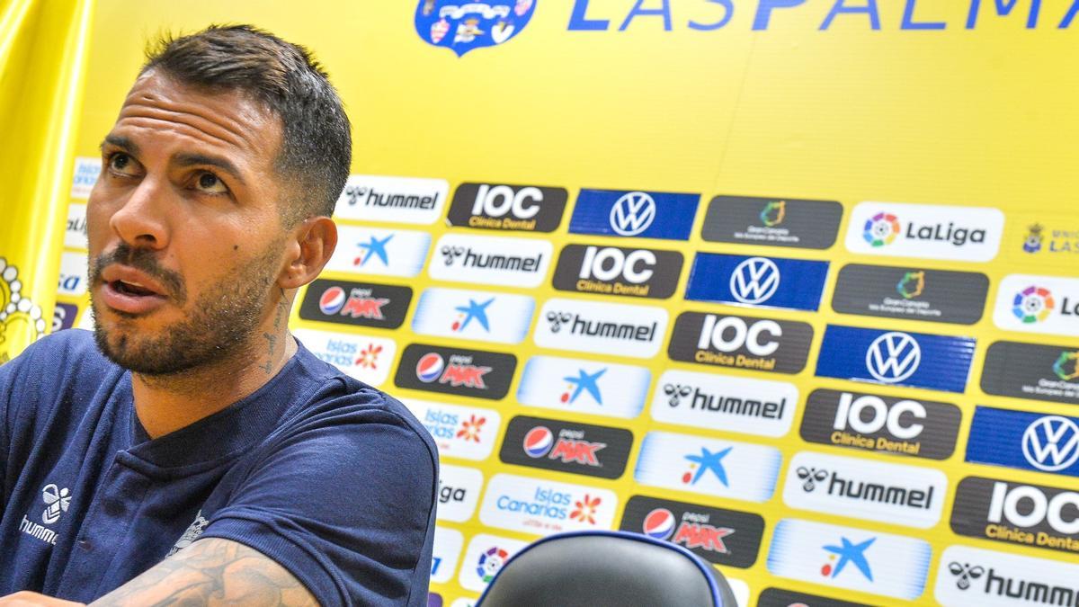 Viera, este mediodía, durante la rueda de prensa previa al derbi del 4-J.