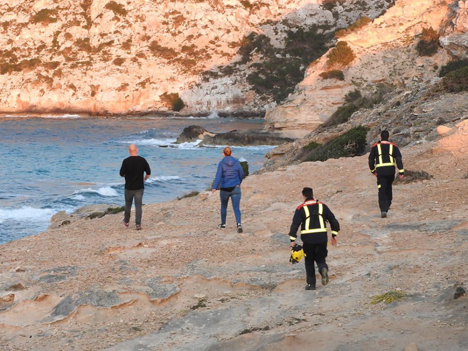 Rescate del cuerpo del desaparecido en Formentera