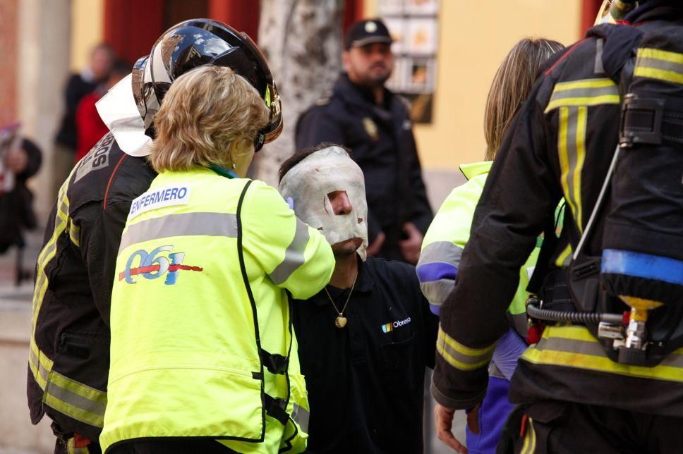 Incendio en una casa en San Antón