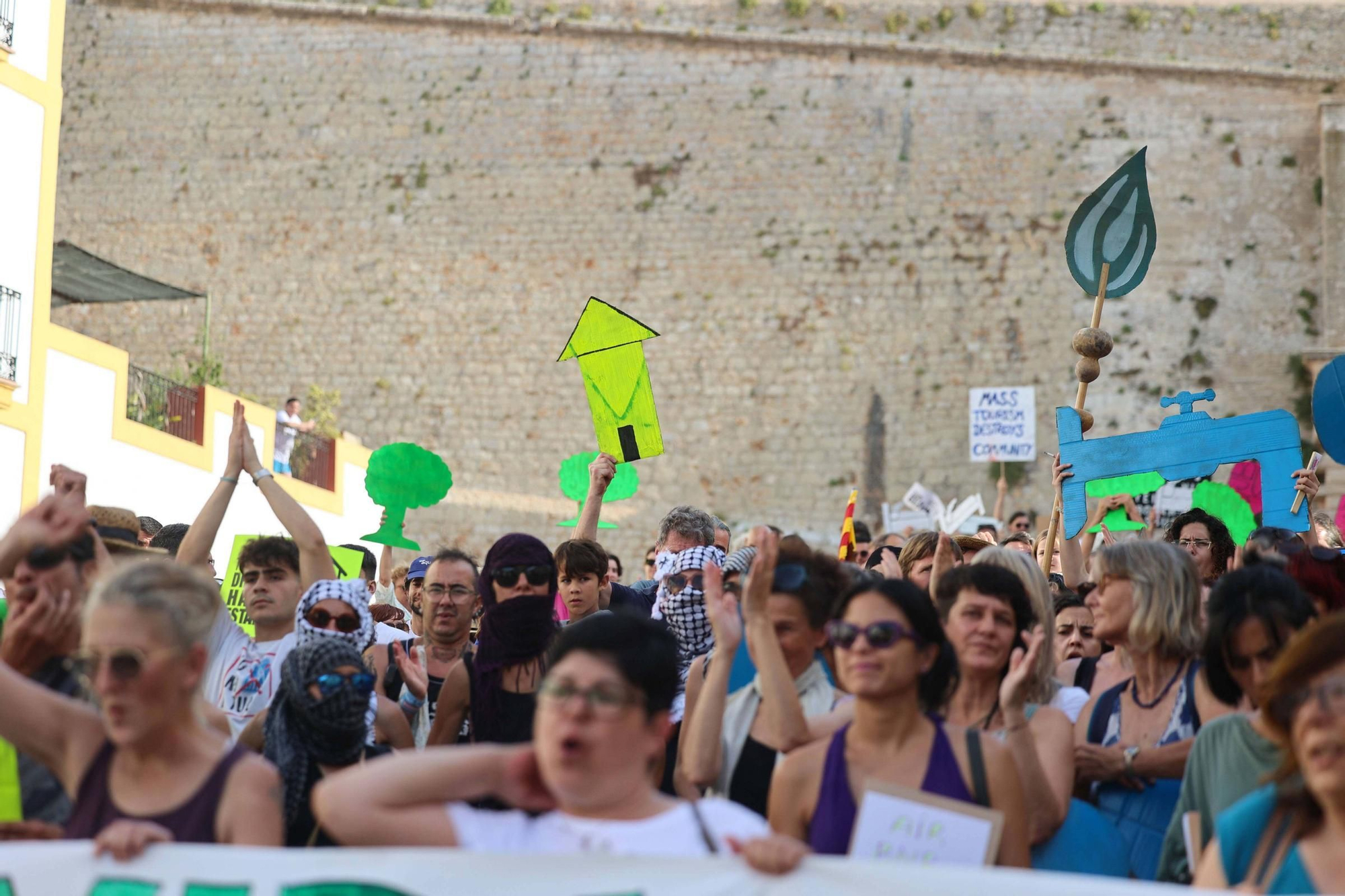 Manifestación contra la masificación turística en Ibiza