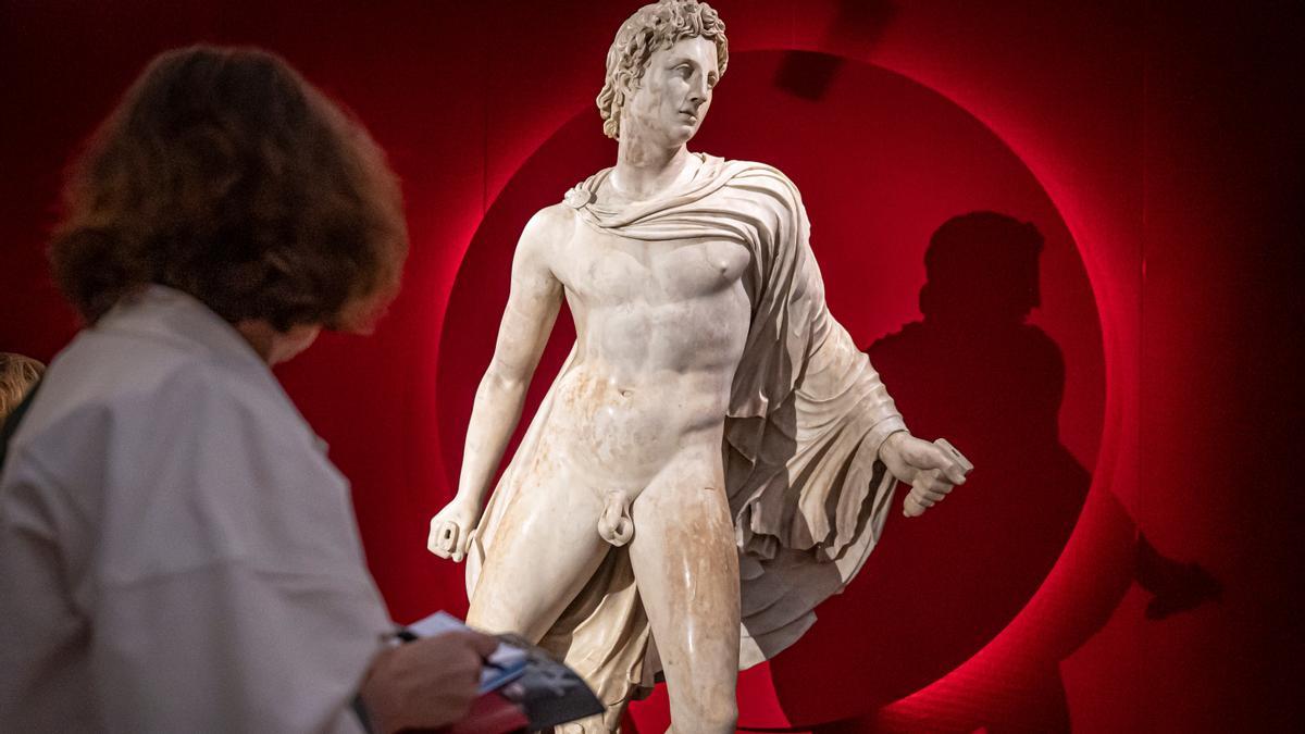 Barcelona 31/05/23 Icult. Presentación de la expo Pompeya, el último gladiador. En las Drassanes, Museo Maritimo. AUTOR: MANU MITRU