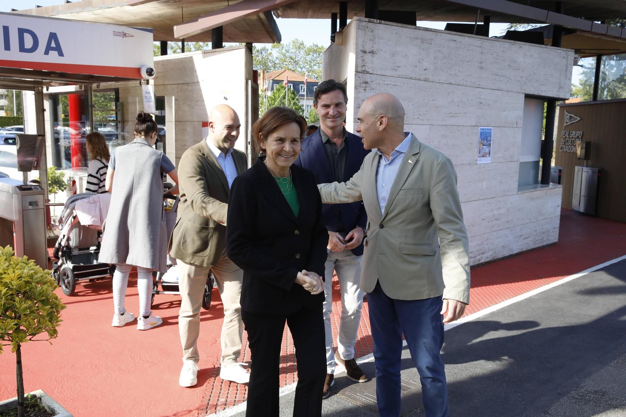 Así fue la visita de Moriyón al Grupo Covadonga, la primera con Miranda de presidente (en imágenes)