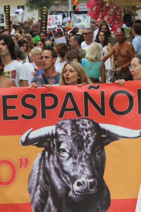 Manifestación antitaurina en Málaga