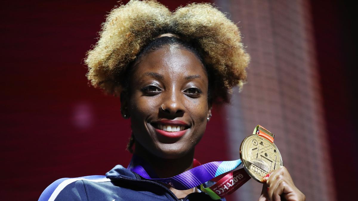 Nia Ali fue oro en Doha'19 tras ser madre dos veces