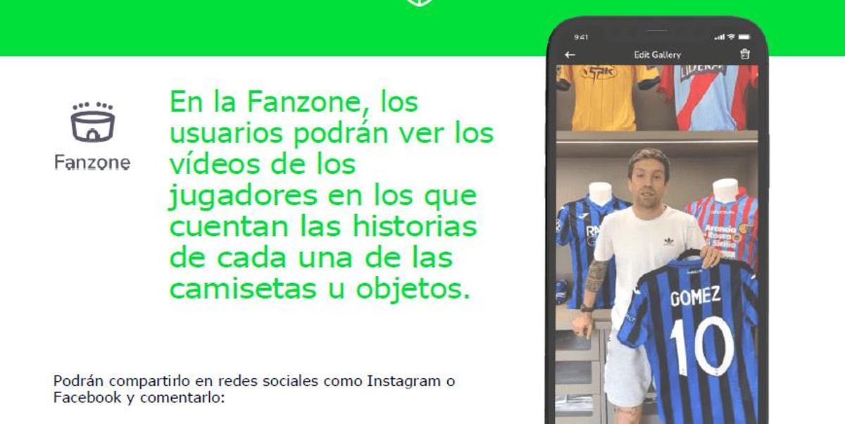 Pantallazo del 'Whitepaper' de Shirtum donde aparece la imagen del ex futbolista del Sevilla 'Papu' Gómez, uno de los impulsores del proyecto.