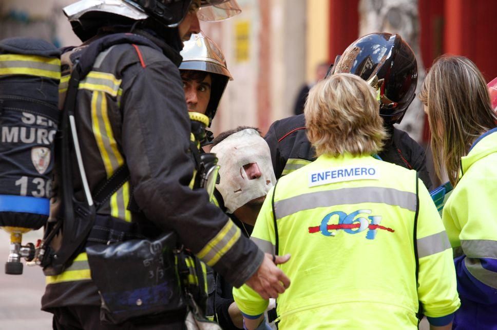 Incendio en una casa en San Antón