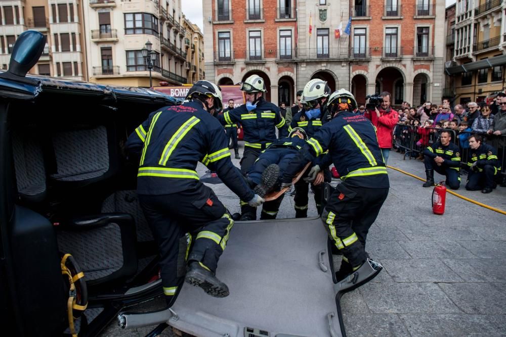 Simulacro de los Bomberos de Zamora