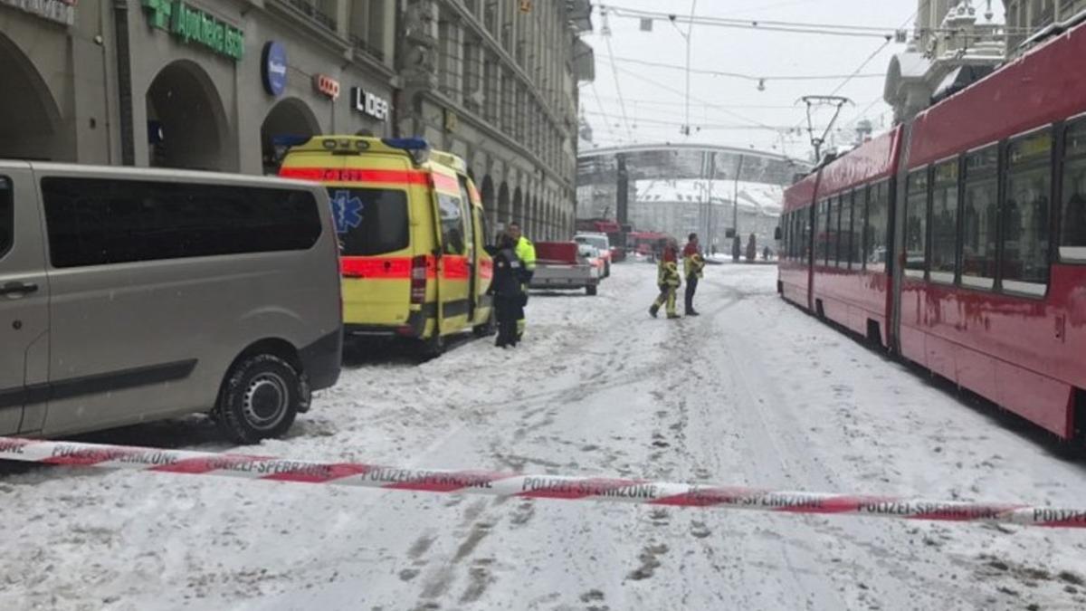 Acceso acordonado a la plaza de la estación central de Berna, el 2 de marzo.