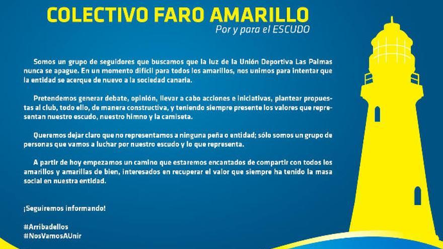 Nace Faro Amarillo,  un colectivo para unir  al club y a la afición