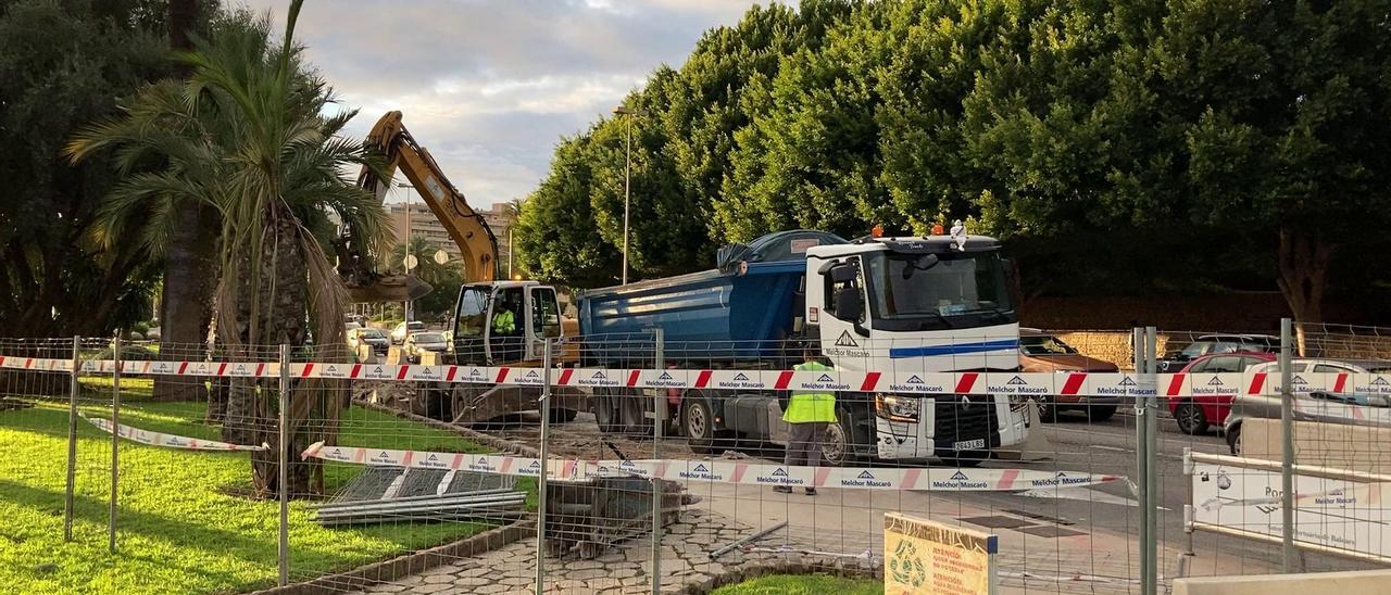 Vídeo de las obras del Paseo Marítimo de Palma: Empiezan a levantar parte de la calzada