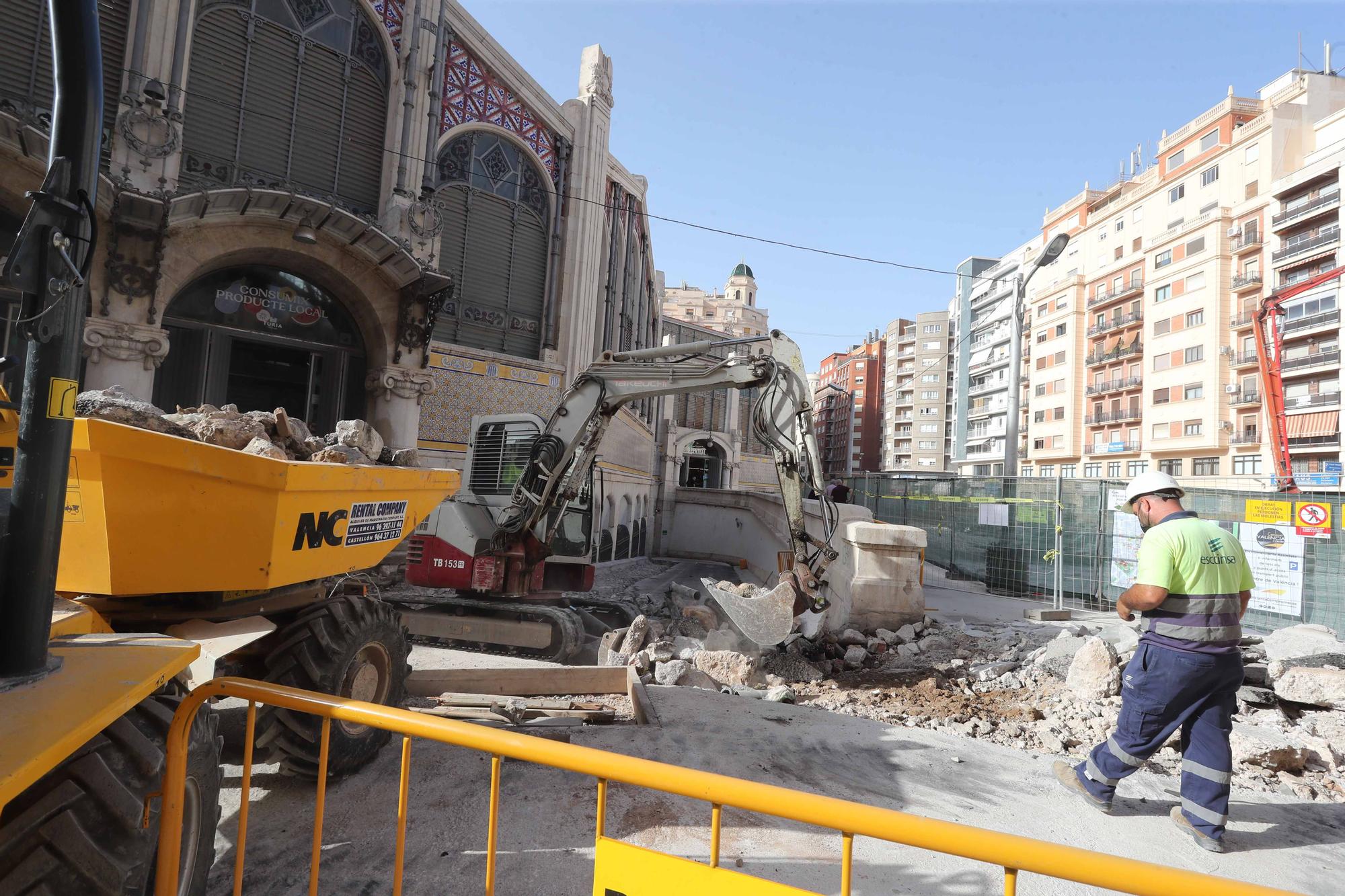 Avanzan las obras en el entorno del Mercado Central