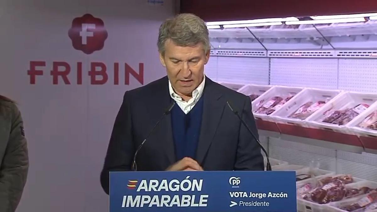 El lapsus de Feijóo en su visita a Binéfar.