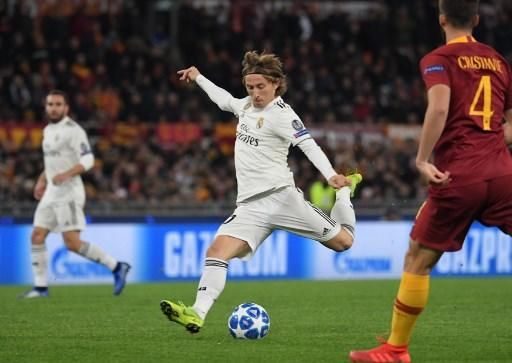 Imágenes del partido entre la Roma y el Real Madrid