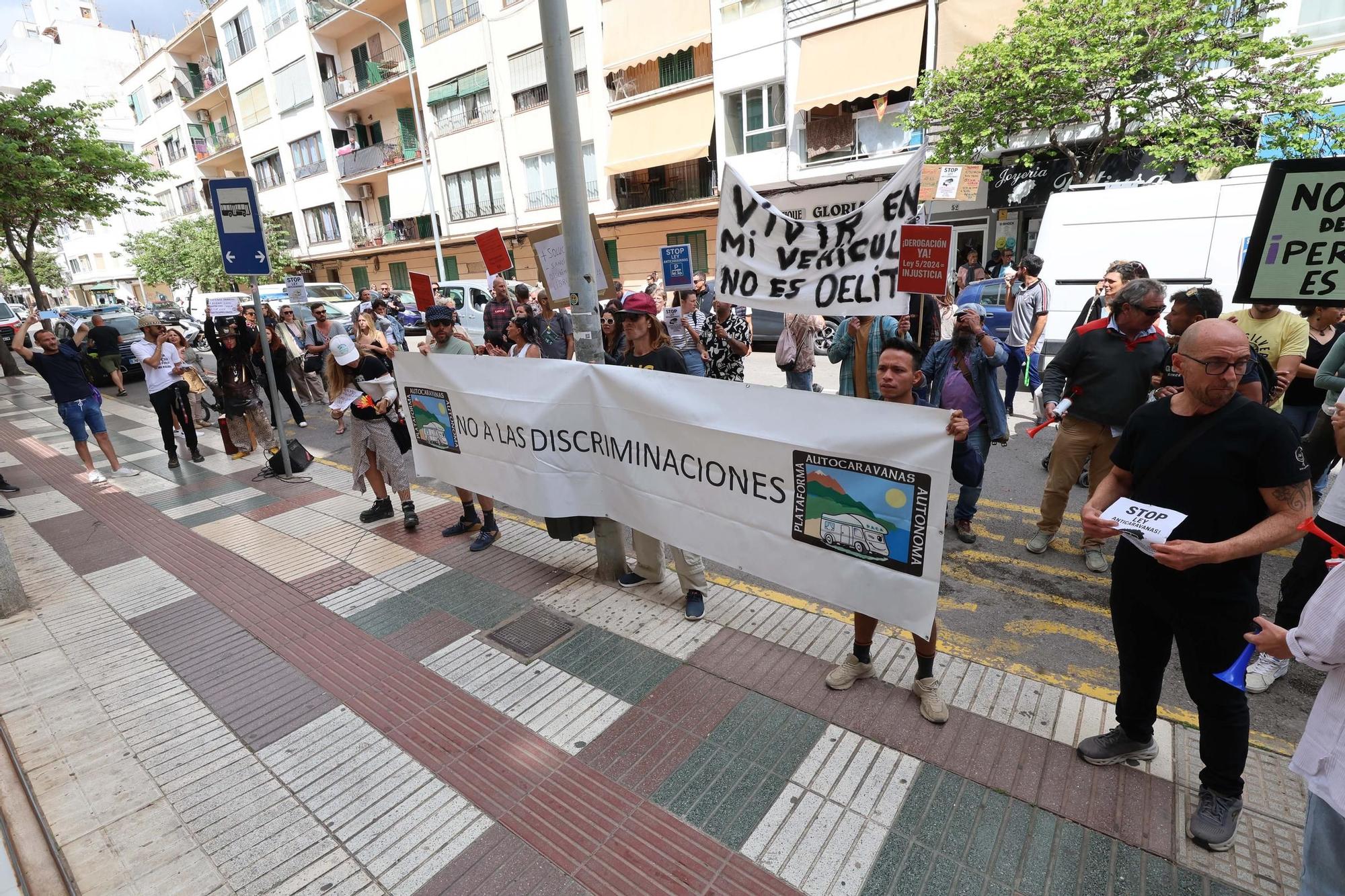 Nueva manifestación de caravanistas en Ibiza