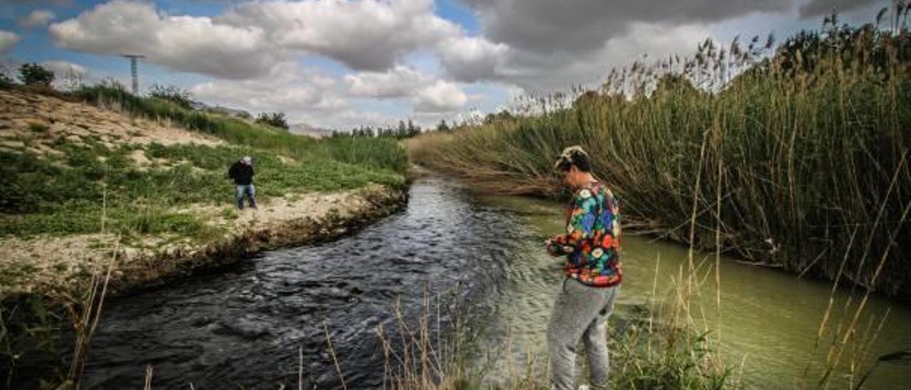 Imagen de archivo de un vertido de agua negra realizado por una empresa al cauce del río Segura.