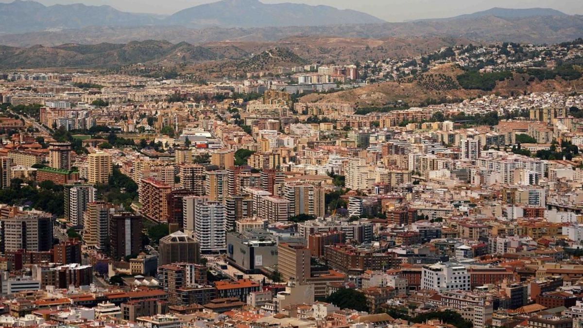 Una imagen aérea de la ciudad de Málaga.