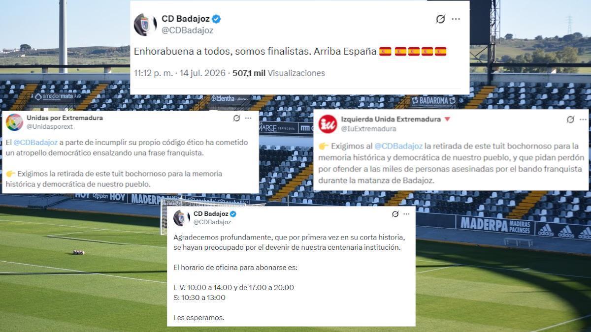 Posts publicados por el Badajoz, Izquierda Unida y Unidas por Extremadura en los últimos días.