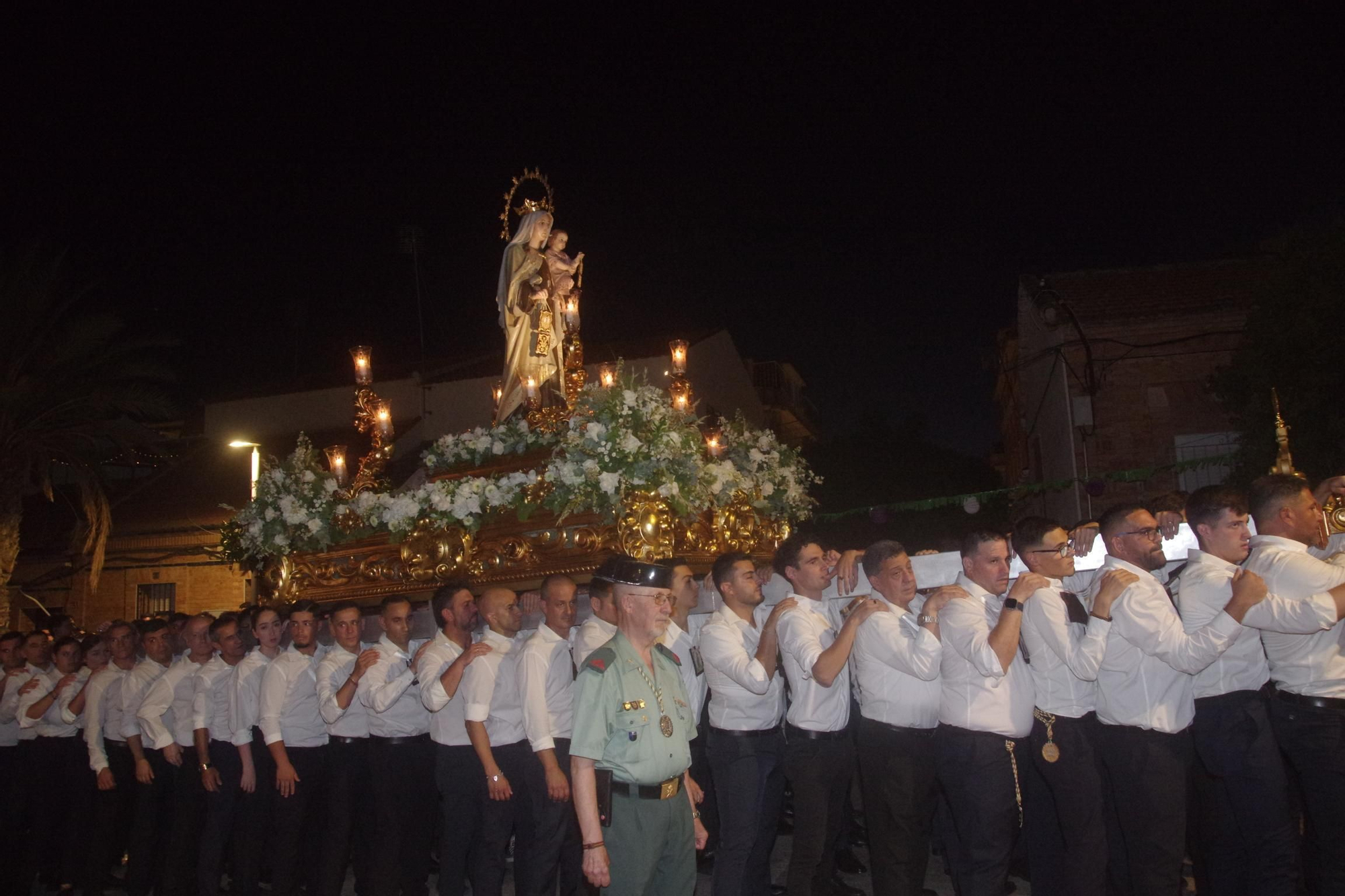 Procesión de la Virgen del Carmen en la Colonia de Santa Inés