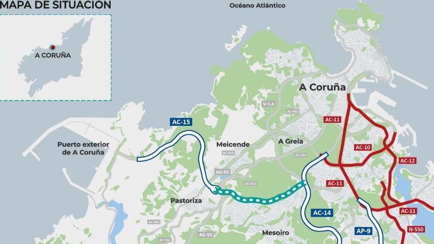 Transportes inicia el proceso para contratar el diseño del vial entre tercera ronda y Langosteira