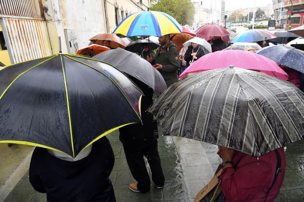 Viento y lluvia en A Coruña por la borrasca Miguel
