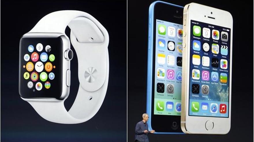 El Apple Watch y los iPhone 6.