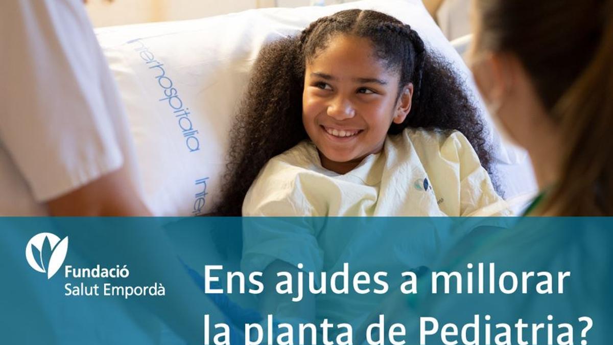 La imatge de la campanya per recollir fons per a la planta de Pediatria