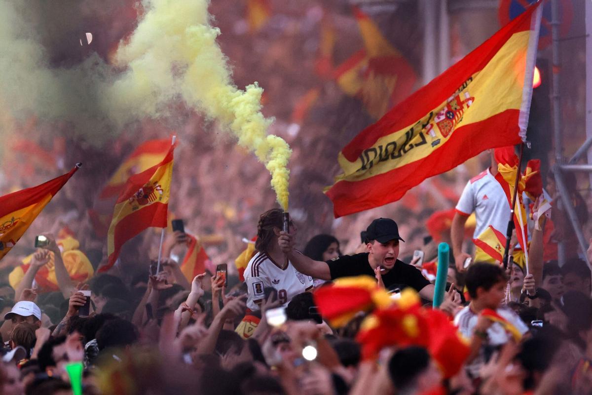 La celebración de los campeones del mundo por las calles de Madrid