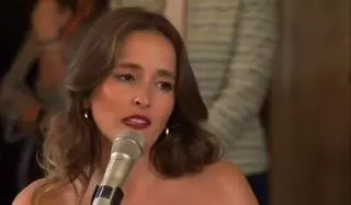 La galdense Marilia maravilla con su voz a Felipe VI y a Pedro Sánchez