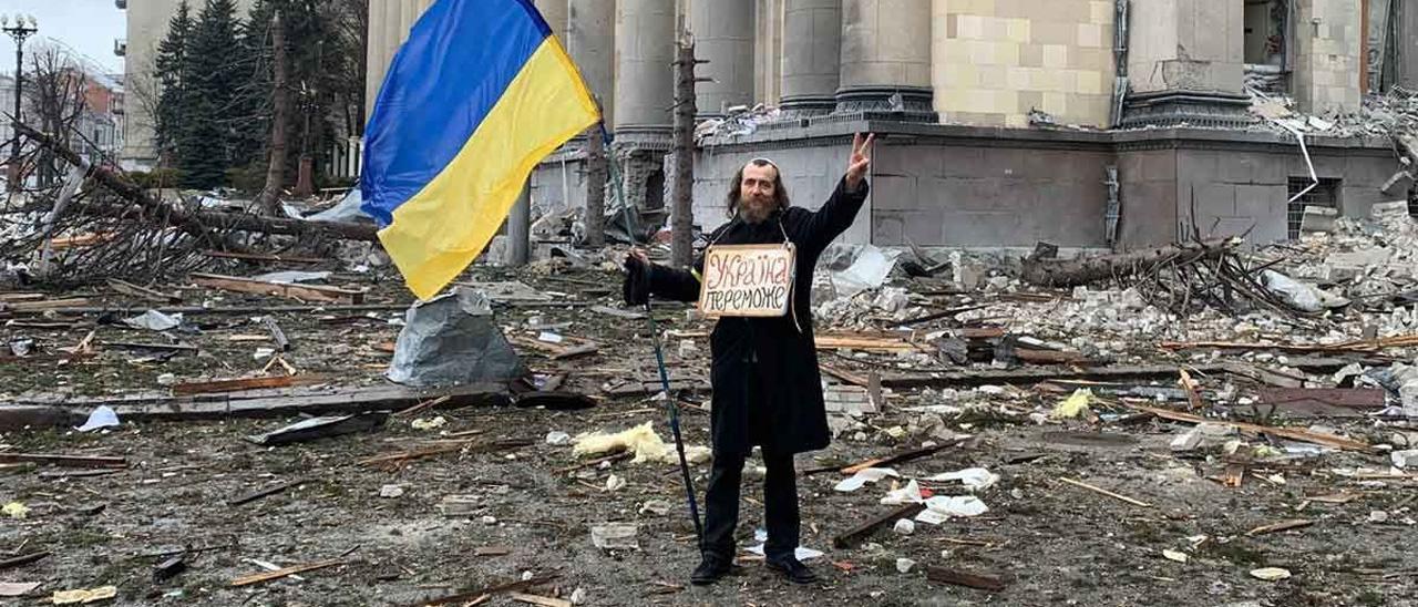 Un ciudadano ucraniano, en Járkov.