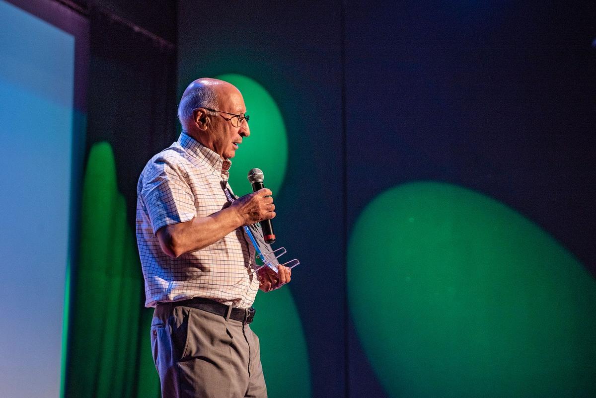 Juan Everman, durante su discurso.