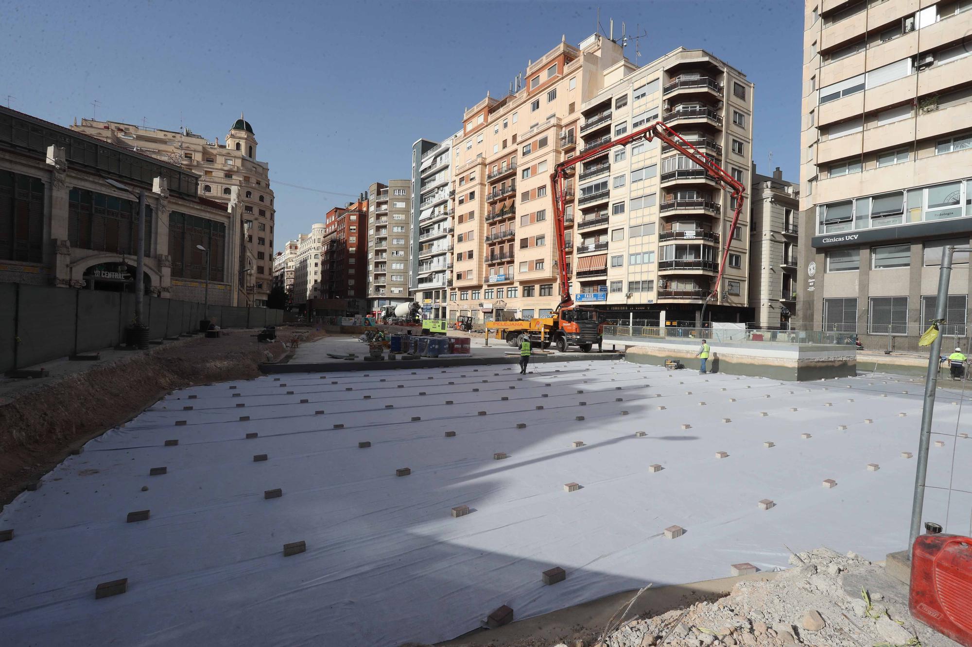 Avanzan las obras en el entorno del Mercado Central