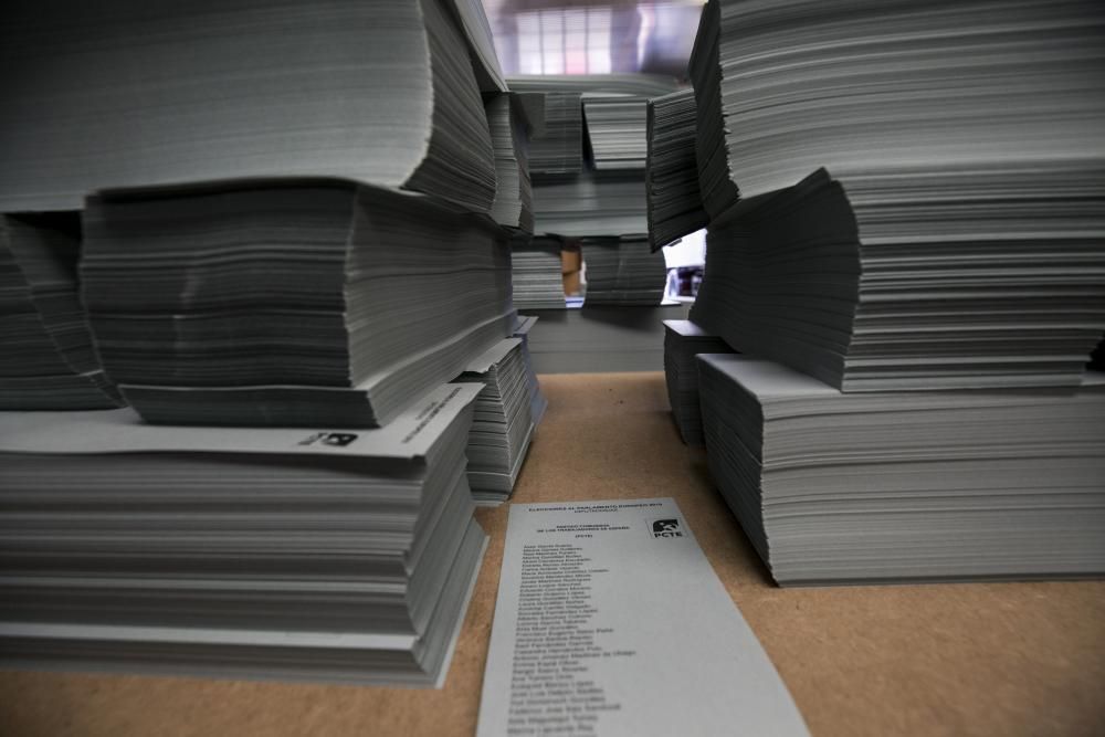 La fábrica de papeletas electorales de Siero