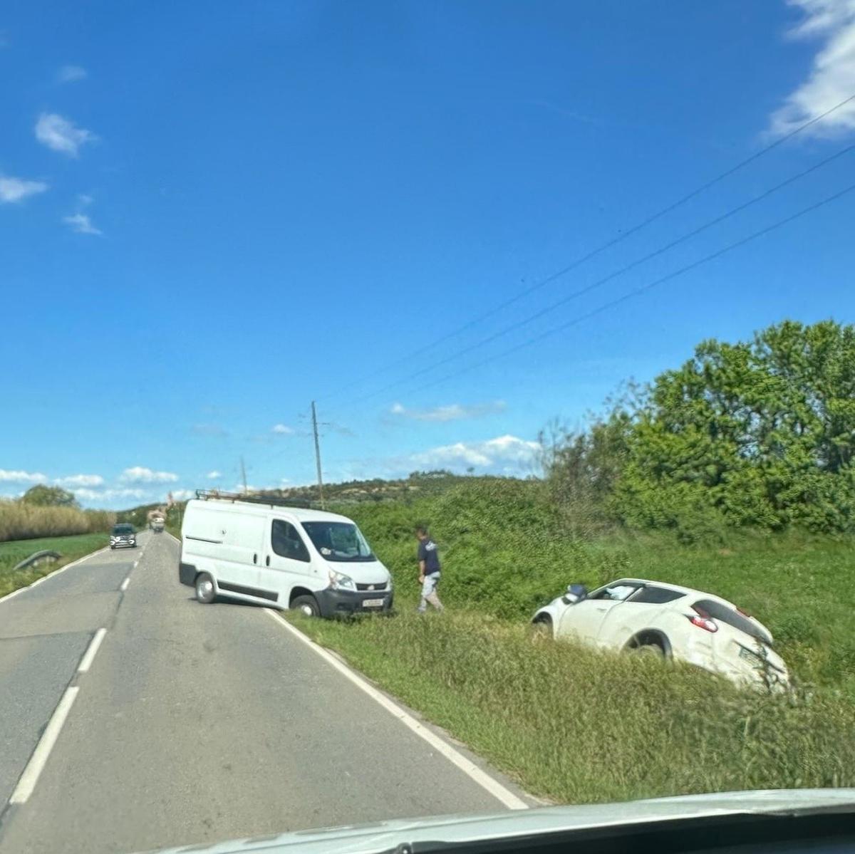Els dos vehicles accidentats a Colomers.