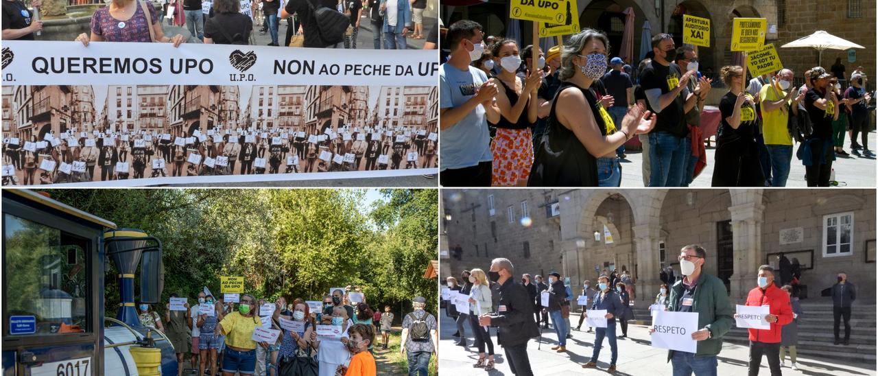 Las diferentes protestas de colectivos y plataformas en el último mes en la capital ourensana. //FdV