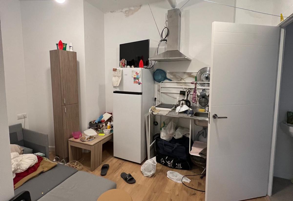 Imagen de uno de las infraviviendas intervenidas en Badalona