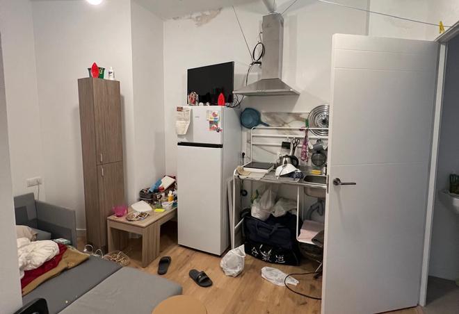 Imagen de uno de las infraviviendas intervenidas en Badalona